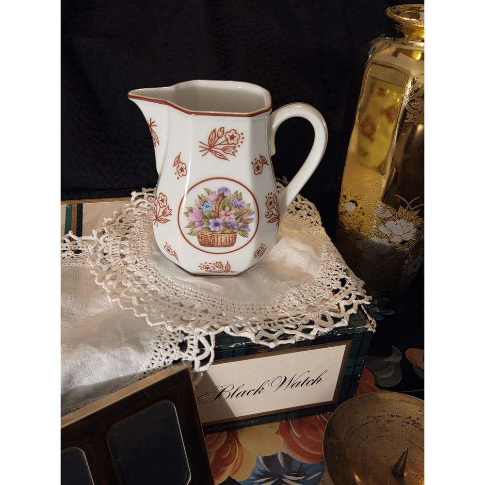 Vintage Porcelain Prestige Place Japan Floral Creamer/Pitcher 4"